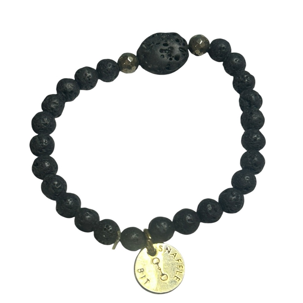 Snaffle Bit Lava Rock Bracelet - image 8